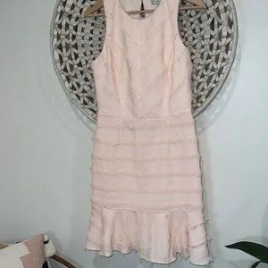 pink fringed dress size medium NWOT